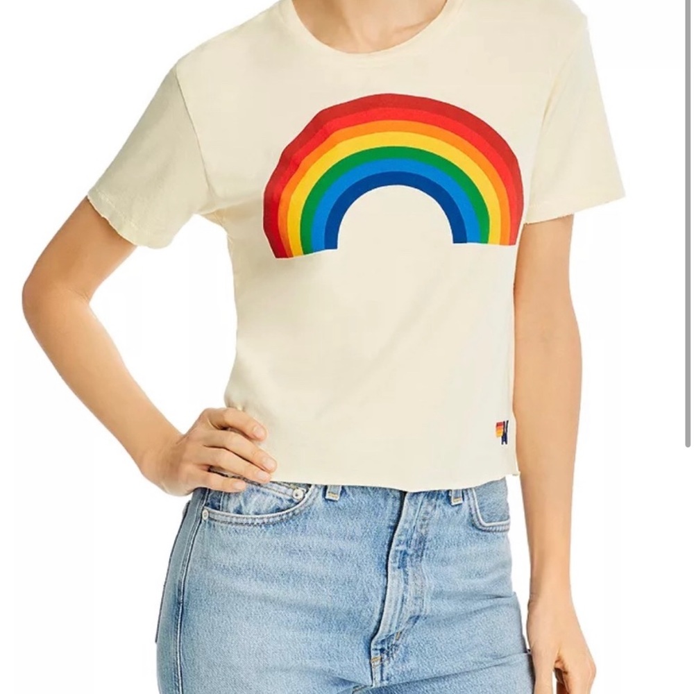 Aviator Nation Rainbow Tee-Size Small